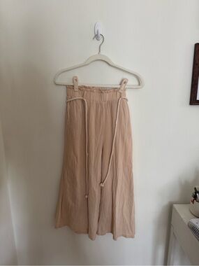 All in Favor Girls Beige Elastic-Waist Short